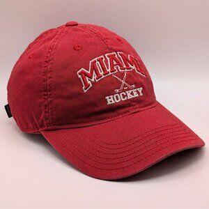 Miami Redhawks Hockey Hat Cap Legacy Red Embroidered Adjustable Strap University